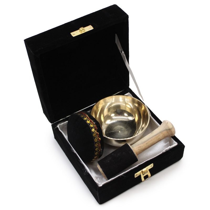 Messing Klangschalen Geschenkset – 9 cm - Image 3