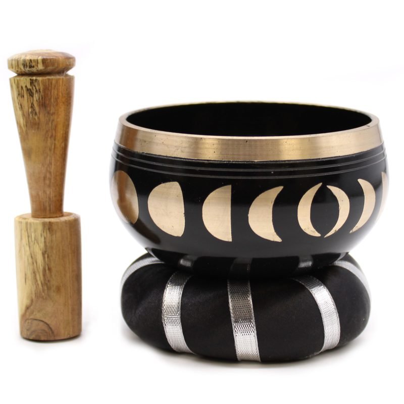 Mondphasen Klangschalenset – Schwarz 10,7 cm