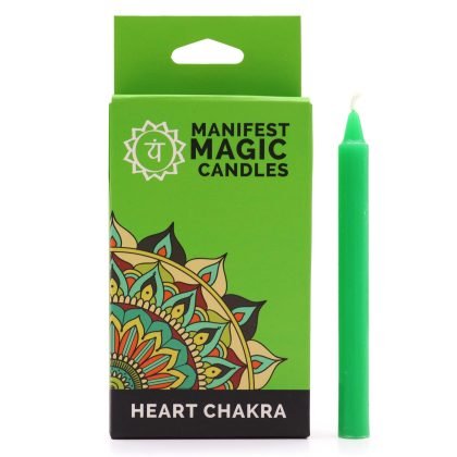 Manifest Magic Kerzen (12er-Set) – Grün – Herzchakra