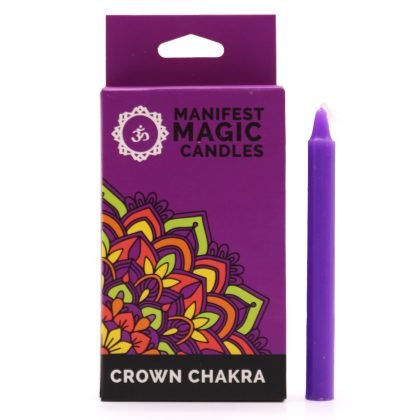 Manifest Magic Kerzen (12er-Set) – Violett – Kronenchakra