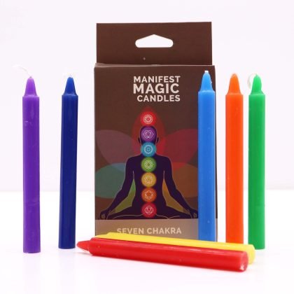 Sieben Chakra Manifest Kerzen (7er-Set)