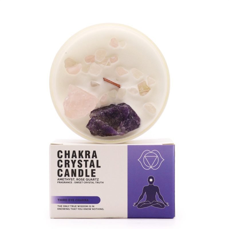 Chakra Kristallkerzen – Drittes Auge