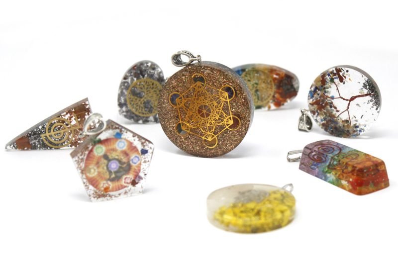 Orgonit-Energie-Anhänger – Runder Amethyst-Baum - Image 2