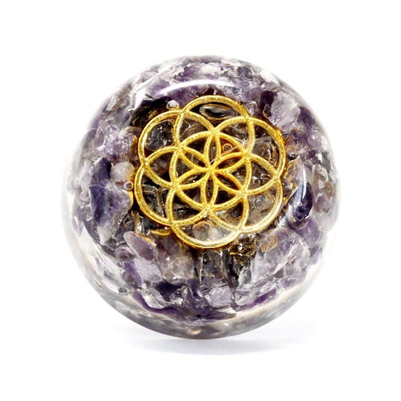 Orgonit-Tischenergie-Set – Kuppel mit Amethyst - Image 2