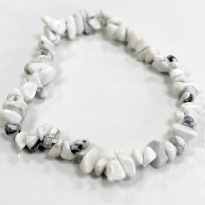 Splitterstein Armband – Weißer Jaspis