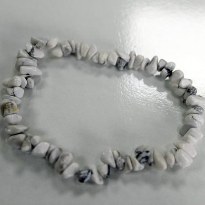 Splitterstein Armband – Weißer Jaspis