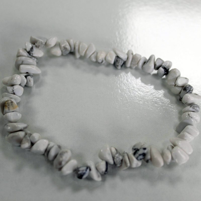 Splitterstein Armband – Weißer Jaspis