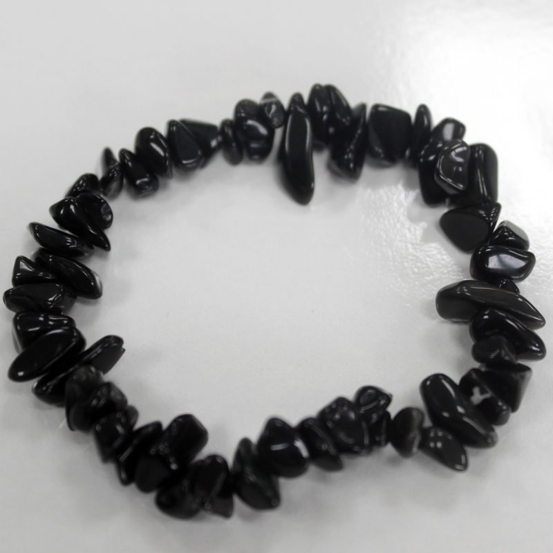 Splitterstein Armband – Schwarzer Achat