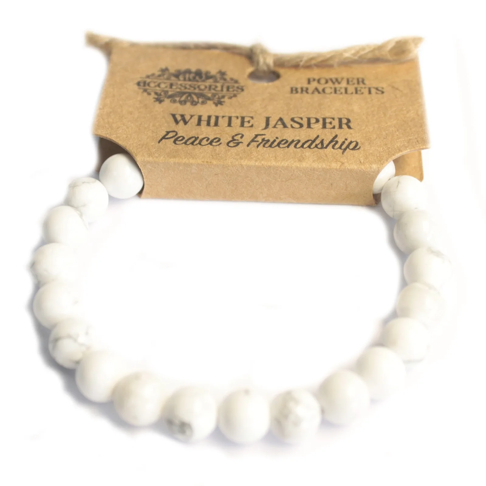 Power Armband – Weißer Jaspis
