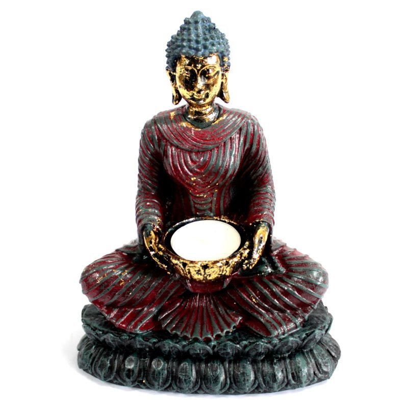 Antiker Buddha – Verehrer Kerzenhalter – Bild 2