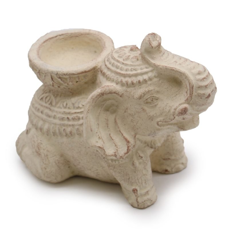 Elefant Räucherstäbchen- & Kerzenhalter (creme) - Image 2