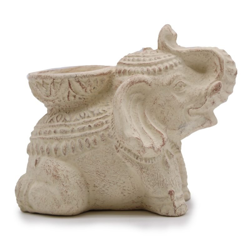Elefant Räucherstäbchen- & Kerzenhalter (creme) - Image 3
