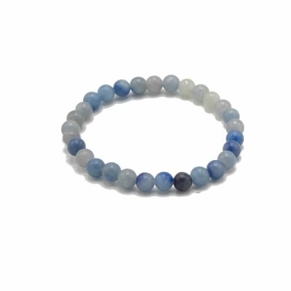 Manifestationsarmband – Blauquarz (Blue Lace Agate) – Unabhängigkeit