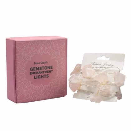 Edelstein-Lichterkette – Rose Quartz