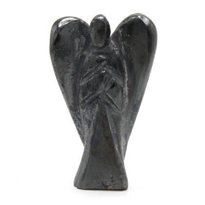 Handgeschnitzter Edelstein-Engel – Hämatit