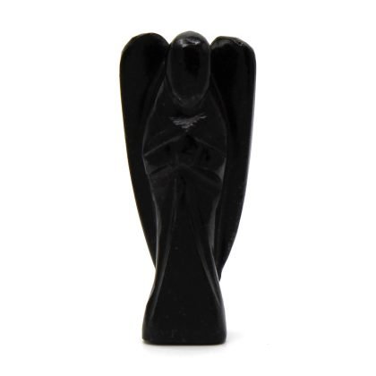 Handgeschnitzter Edelstein-Engel – Schwarzer Achat