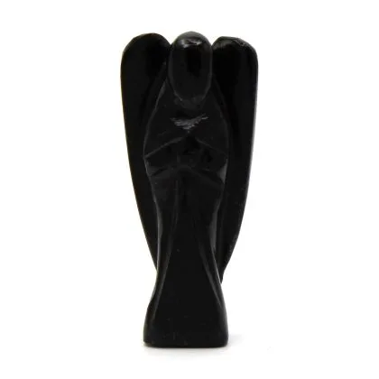 Handgeschnitzter Edelstein-Engel – Schwarzer Achat