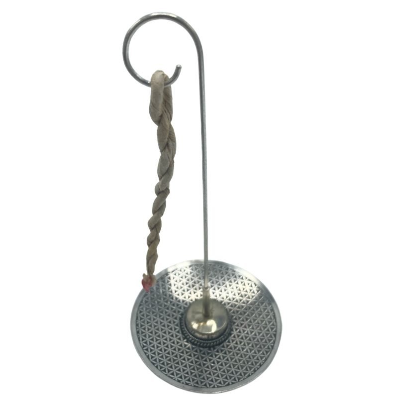 Räucherschnüre und versilberter Halter – Blume des Lebens - Image 3