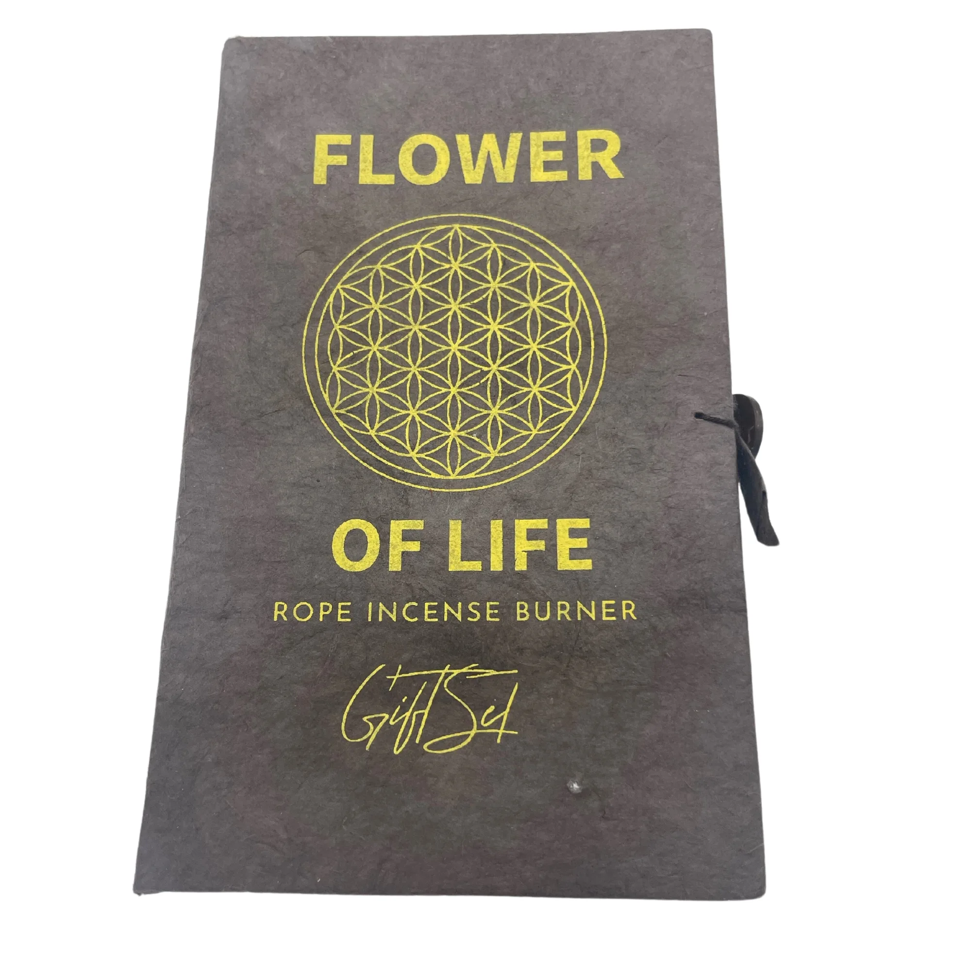 Räucherschnüre und versilberter Halter – Blume des Lebens