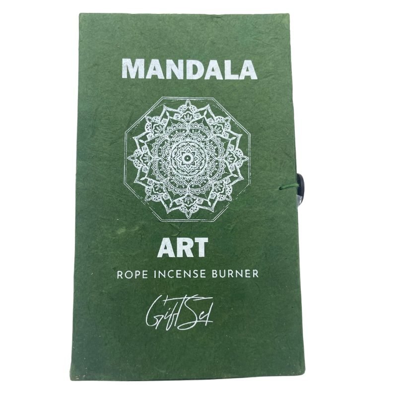 Räucherschnüre und versilberter Halter – Mandala-Blume - Image 4