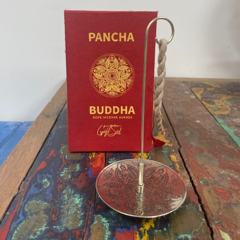 Räucherschnüre und versilberter Halter – Pancha Buddha - Image 2