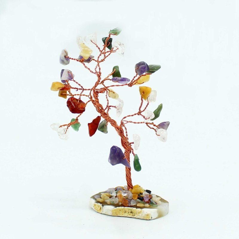 Edelsteinbaum – Mehrere Steine auf natürlichem Achat (35 Steine) - Image 3