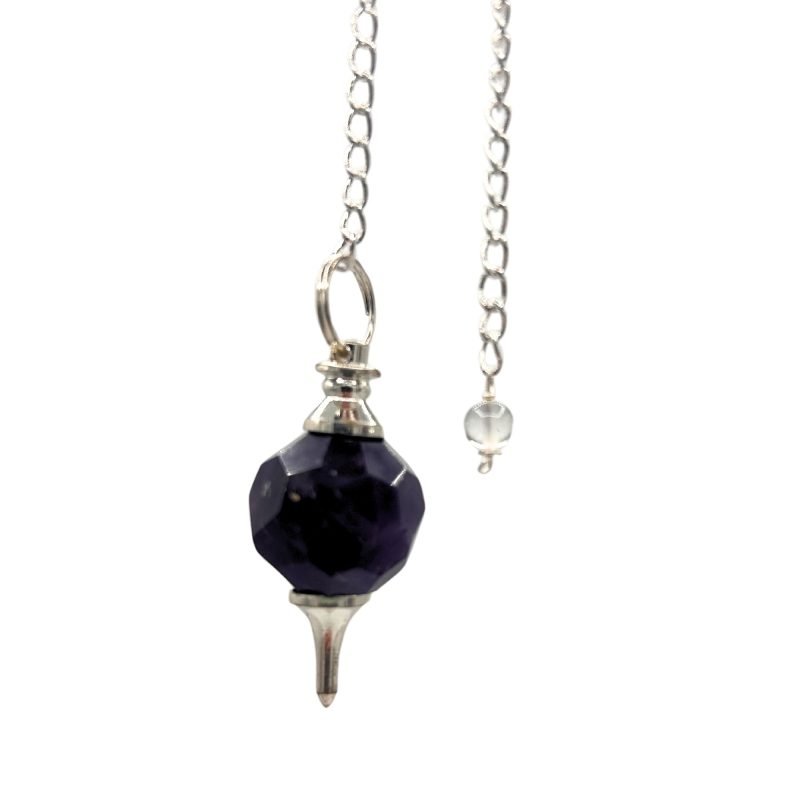Facettierter Edelstein-Pendel – Amethyst
