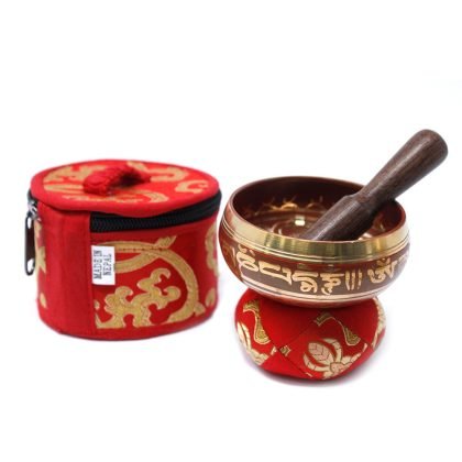 Mini Klangschalen-Geschenkset – Rot