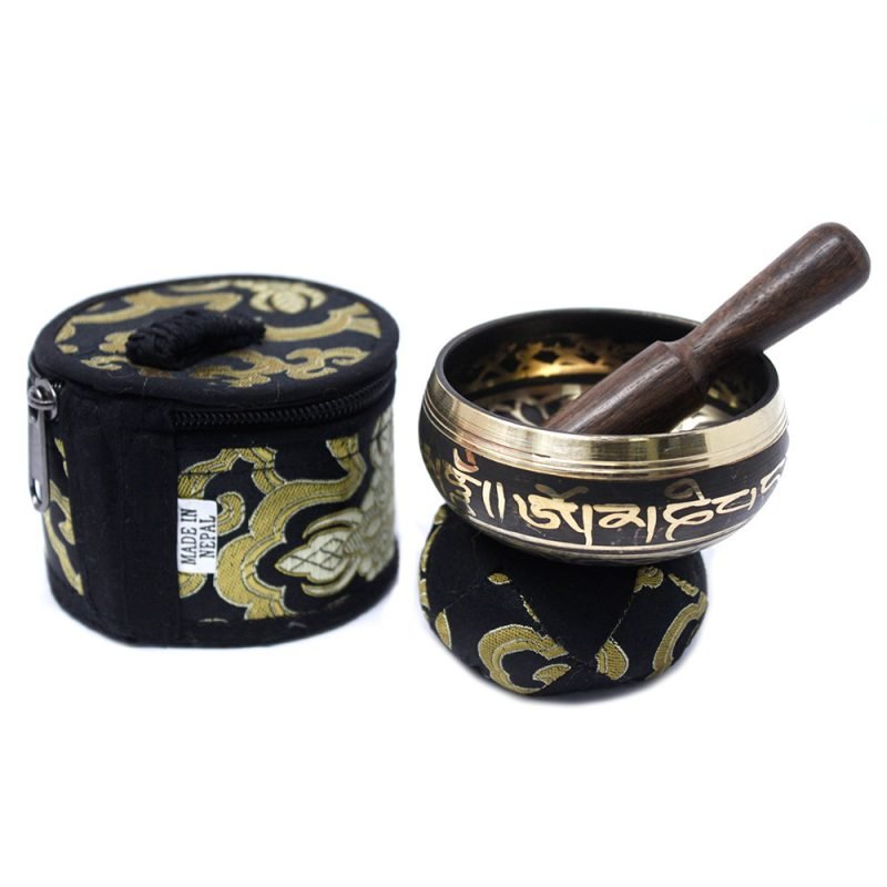 Mini Klangschalen-Geschenkset – Schwarz