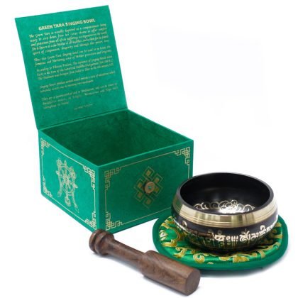 Grüne Tara Klangschalen-Set 10 cm (mind. 380 g)