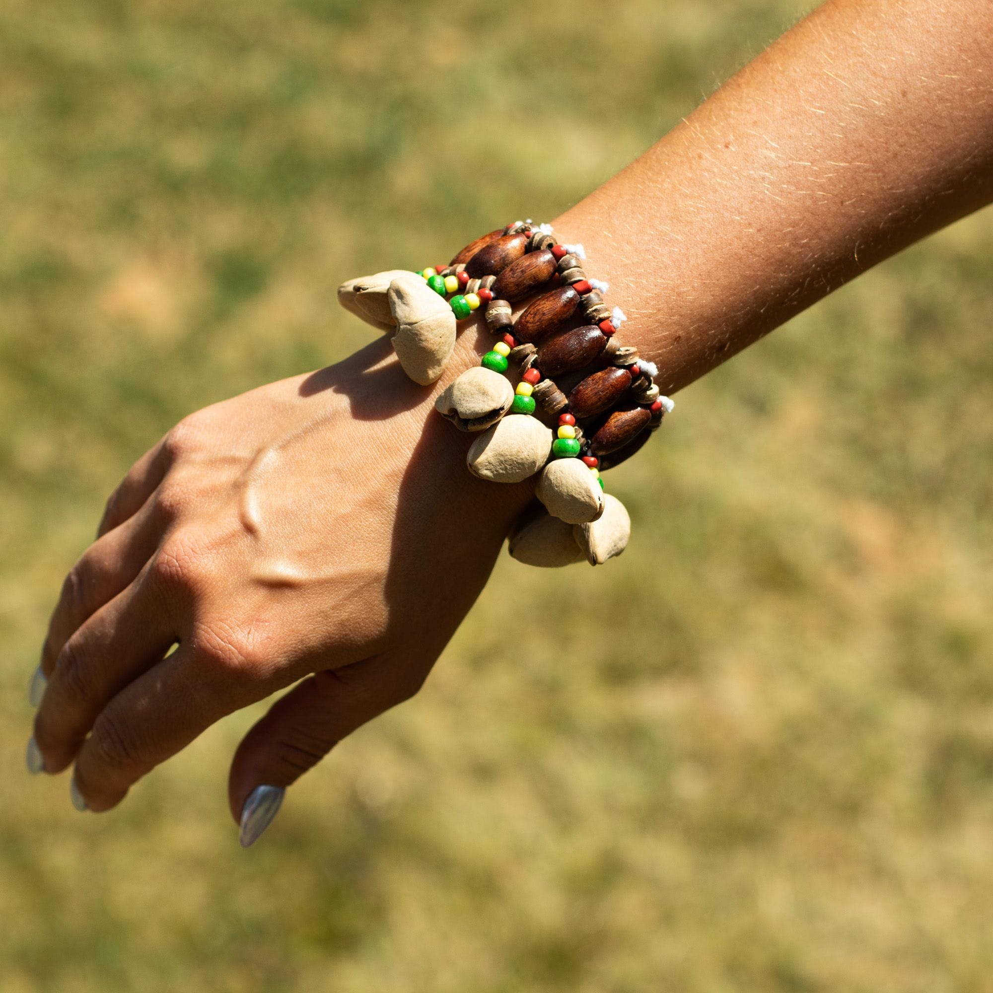 Kenari Shell Hand Shaker - Rattle Bracelet (15 Pieces) – Bild 4